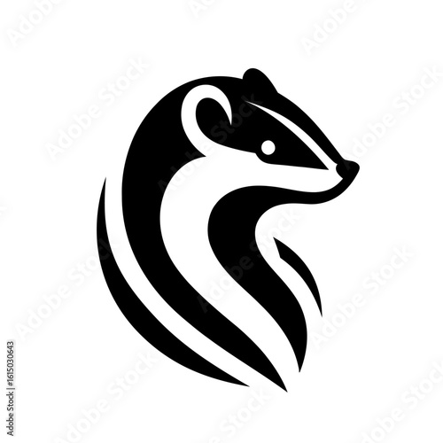 Monochrome Weasel Logo for Print