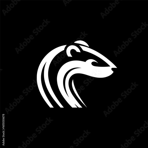 Weasel Head Logo in Black