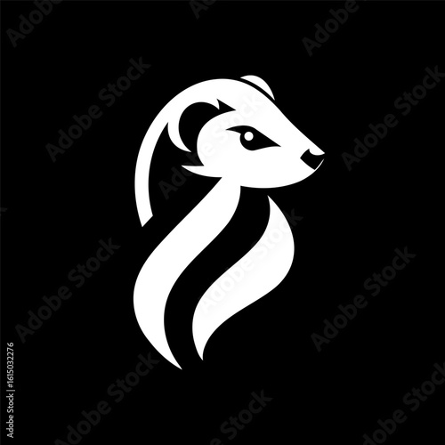 Business Logo with Weasel Animal