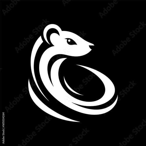 Corporate Weasel Logo in Monochrome