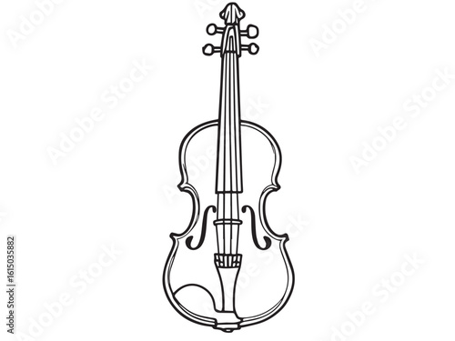 Instrument vector art in clean black and white style