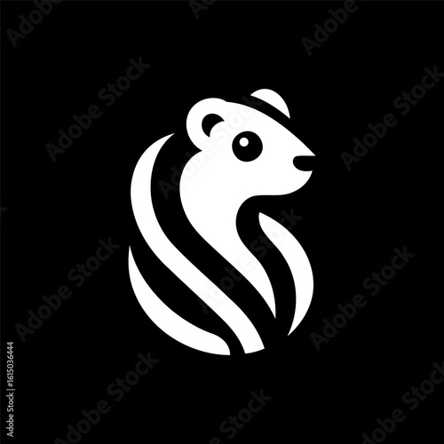 Weasel Line Art Logo Template