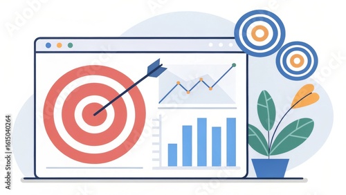 Target Achievement with Data Insights and Growth Visualization