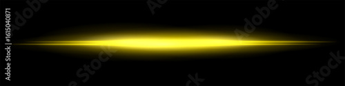 Intense horizontal beam with bright central area and wide fading glow. Clean abstract effect combining sharp and soft contrasts in one direction.