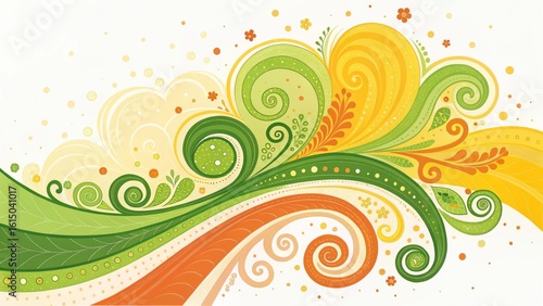 Vibrant Swirls of Colorful Nature in an Abstract Design Pattern