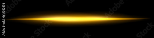 Intense horizontal beam with bright central area and wide fading glow. Clean abstract effect combining sharp and soft contrasts in one direction.