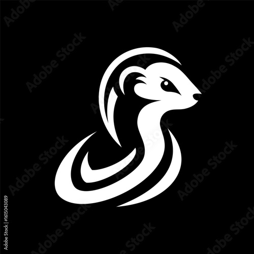 Simplistic Weasel Logo for Branding