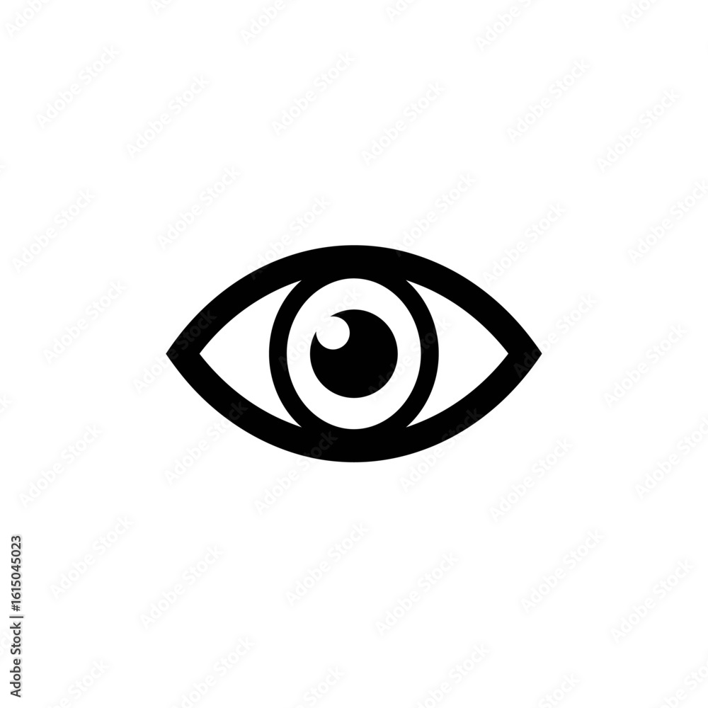 Minimalist Abstract Eye Symbol Vector – Clean Flat Geometric Icon Design Minimalist Abstract Eye Symbol Vector – Clean Flat Geometric Icon Design