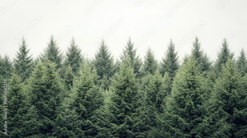 Obraz premium cedar coniferous trees