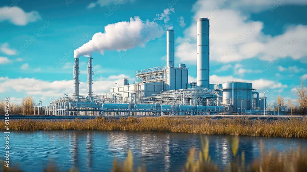 Obraz premium electrolysis hydrogen plant