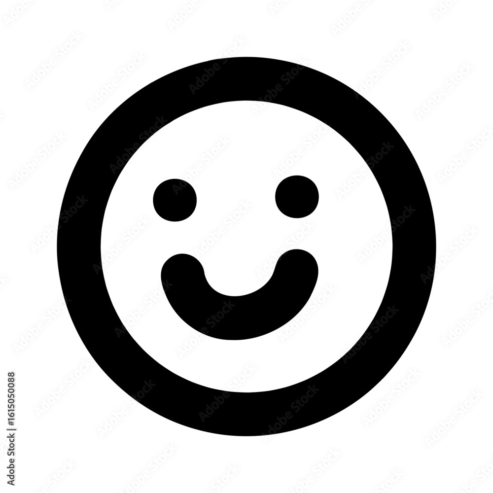 Fototapeta premium Happy smiley face doodle icon hand drawn style vector illustration perfect for notes apps children designs planners and fun positive graphic elements
