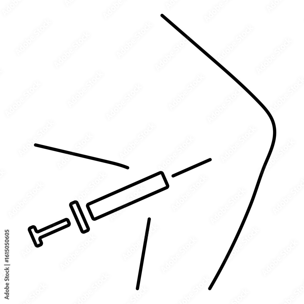 Fototapeta premium meniscal icon on white background, vector illustration.
