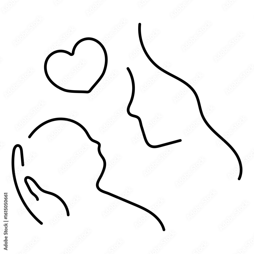 Obraz premium mother's day icon on white background, vector illustration.