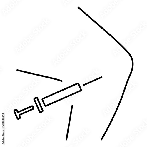 meniscal icon on white background, vector illustration.