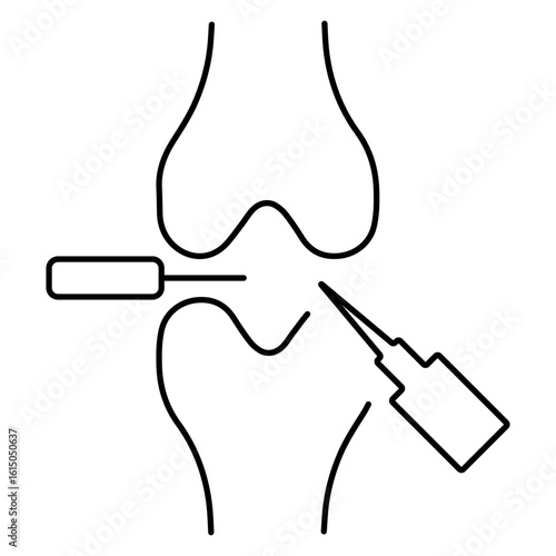 meniscal icon on white background, vector illustration.