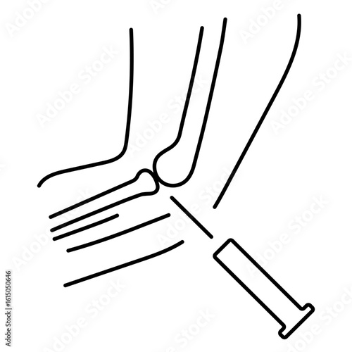 meniscal icon on white background, vector illustration.