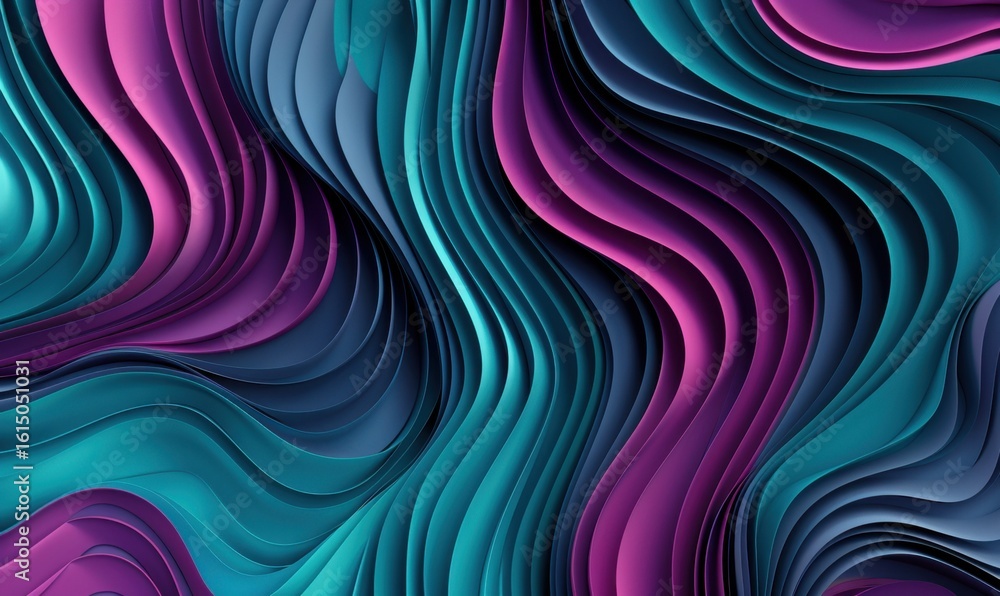 Obraz premium Abstract swirling layers with vibrant color gradients and smooth transitions