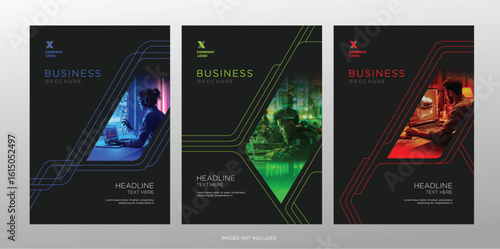 Cover Modern template set business technology