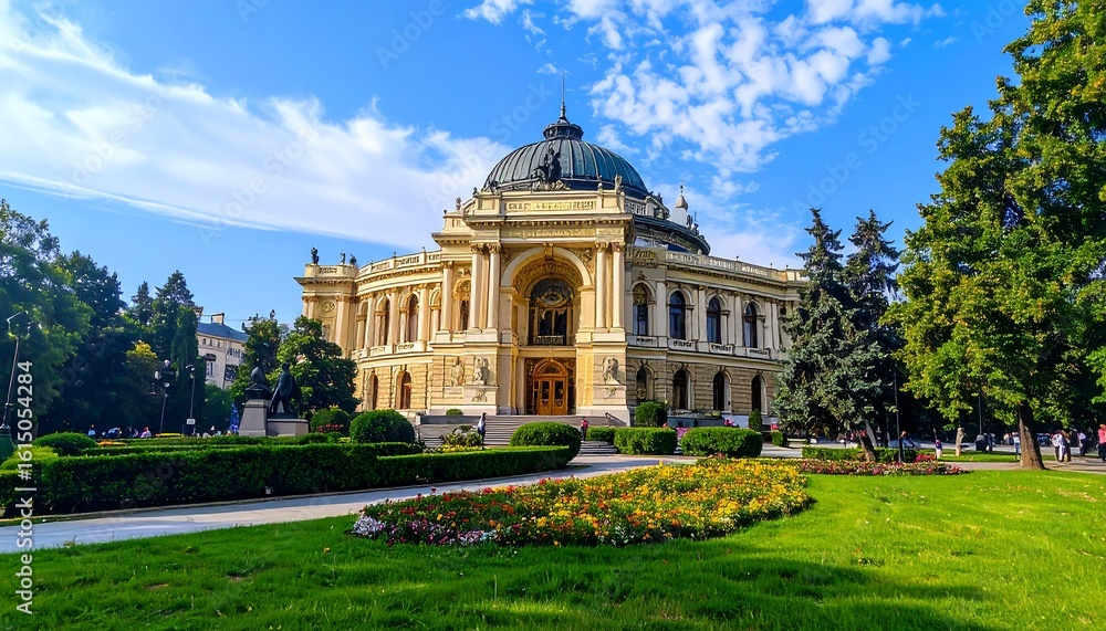 Obraz premium Palace exterior on sunny day
