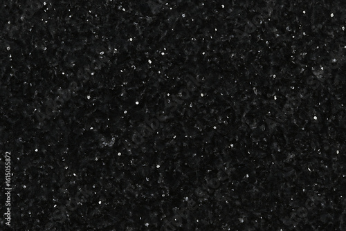 Polished black granite