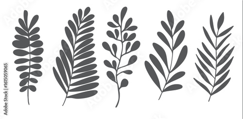 Vector Plant Silhouettes for Stencil Design