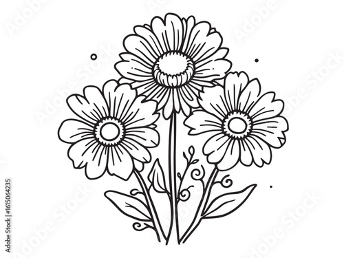 love in a mist clear vision simple line art