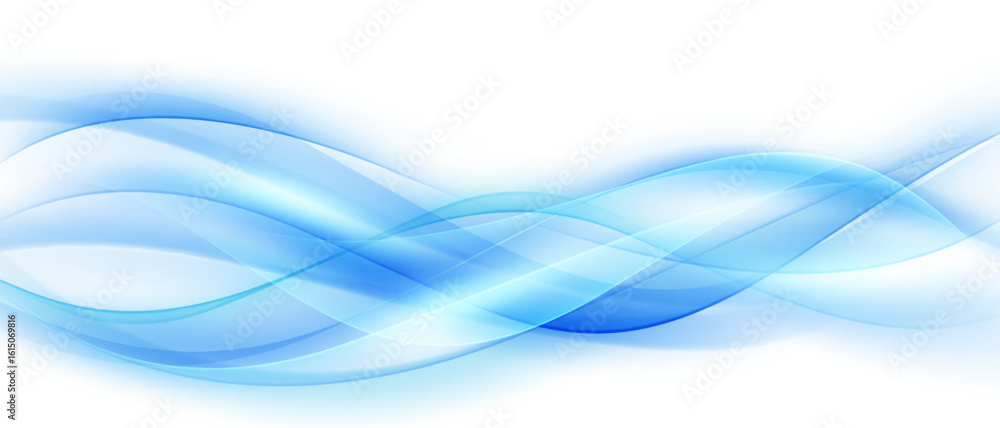Obraz premium Blue waves abstract background, modern design, vector illustration