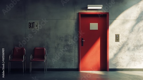 sign emergency exit door