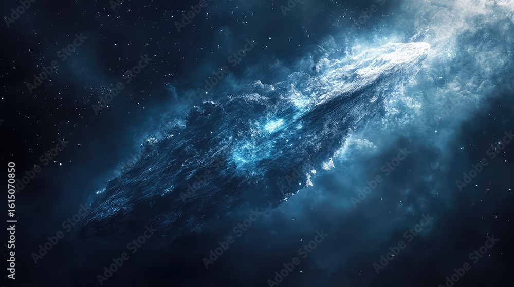 Fototapeta premium celestial dissolving comet