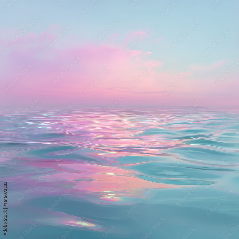 Obraz premium Pastel sunset over water