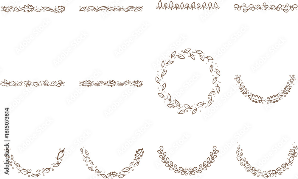 Abstract dooble leaves and air bubble color wreath ornament for decoration on on classic style nature and wedding event. Abstract dooble leaves and air bubble color wreath ornament for decoration on on classic style nature and wedding event.