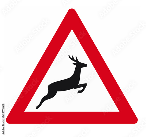 road sign deer crossing