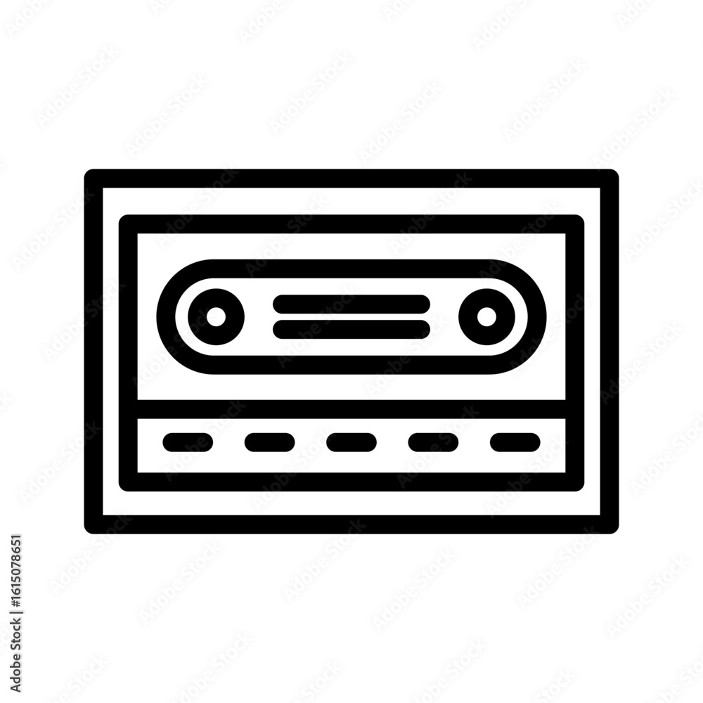 Cassette Tape icon thin single line Cassette Tape icon thin single line