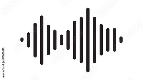 Sound Waveform Vector Illustration Audio Signal Frequency Voice Recording Graphic