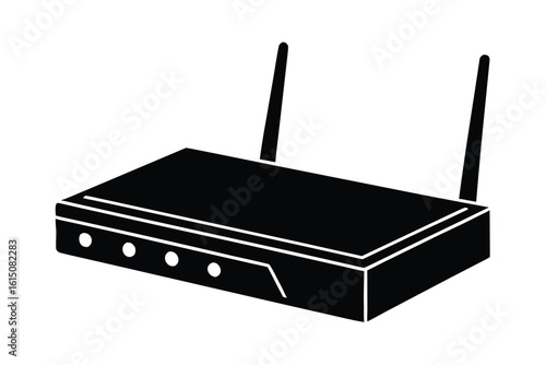 modem vector icon silhouette