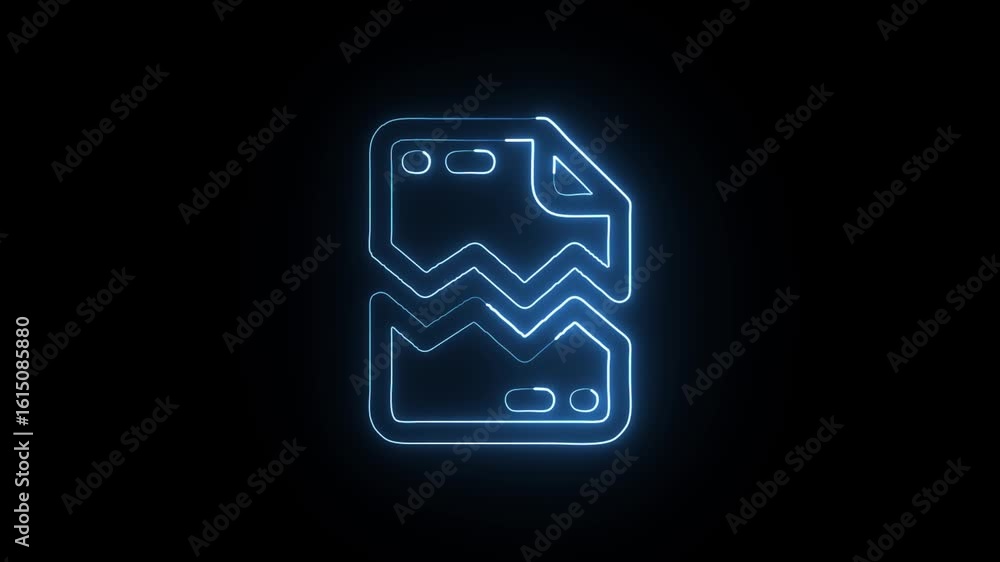 Broken Gears Animation with Glowing Lines on Black Background Broken Gears Animation with Glowing Lines on Black Background