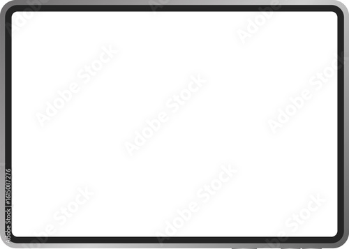 tablet,screen,blank flat vector illustration of a black tablet device with a blank white screen for content display