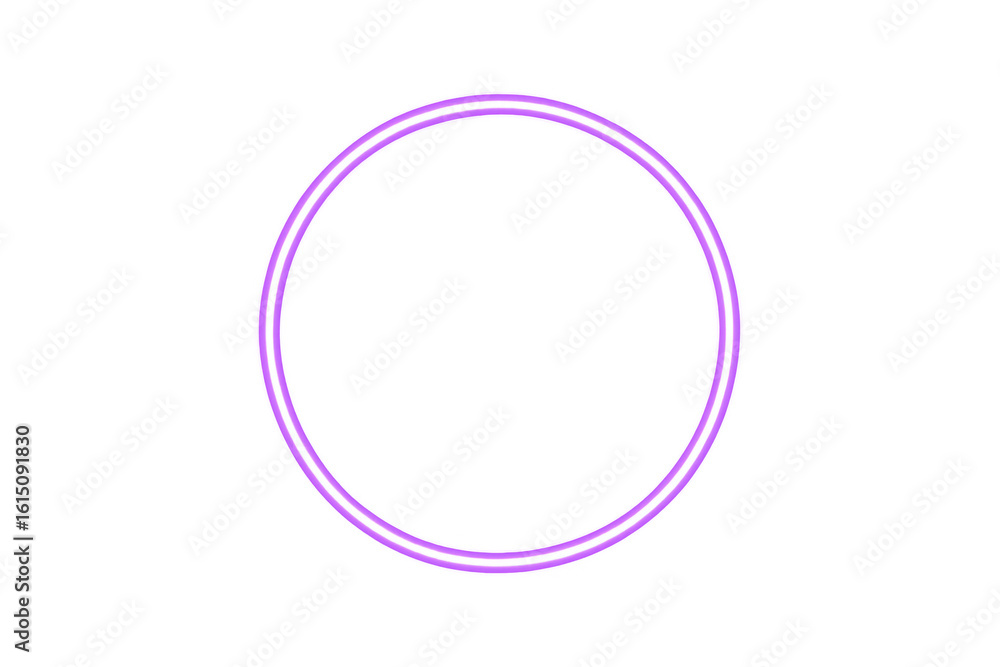 Bright purple neon circle glowing on a transparent background, perfect for graphic design projects Bright purple neon circle glowing on a transparent background, perfect for graphic design projects