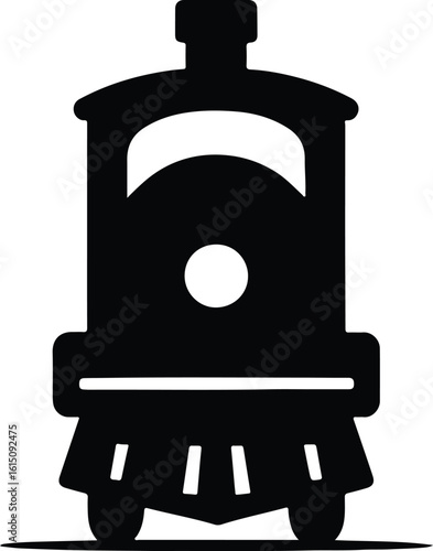 Silhouette old fashioned steam train icon vector illustrator