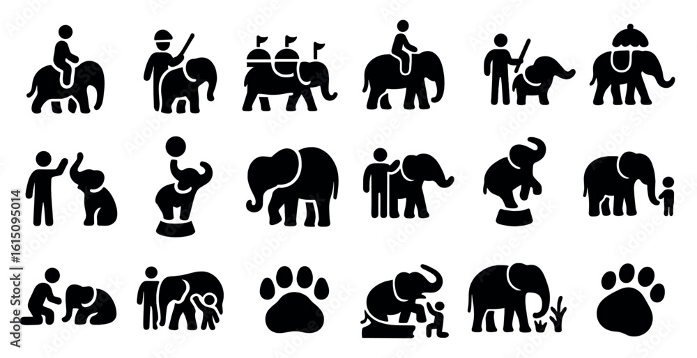 Obraz premium set of people silhouettes
