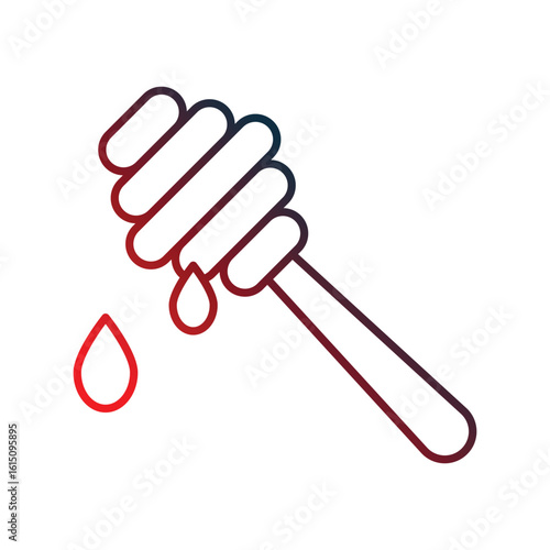 bee keeping gradient outline icon with white background vector stock illustration