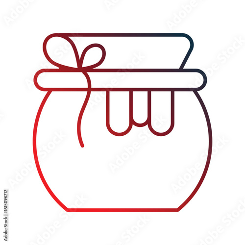 honey gradient outline icon with white background vector stock illustration