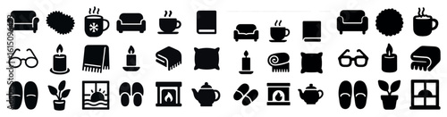 set of black ink blots