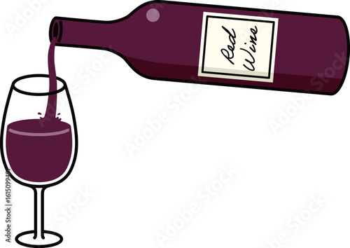 ワインボトルとワイングラス