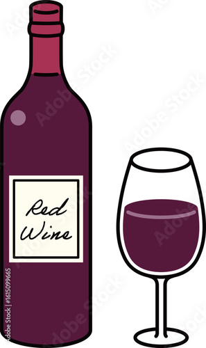 ワインボトルとワイングラス