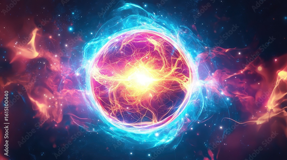 Obraz premium light illuminating energy core