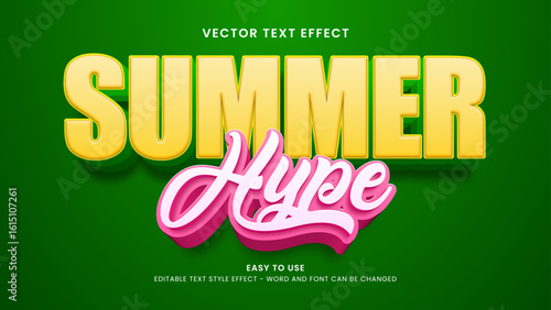summer hype editable text effect
