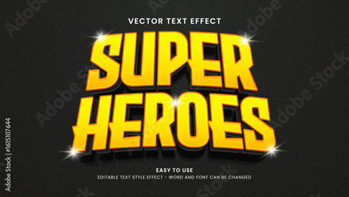super heroes editable text effect