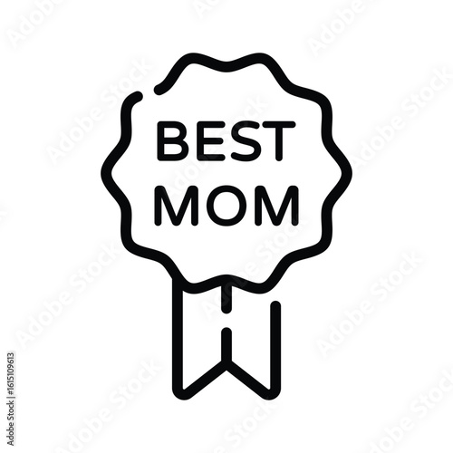 A visually appealing line icon denoting best mom award