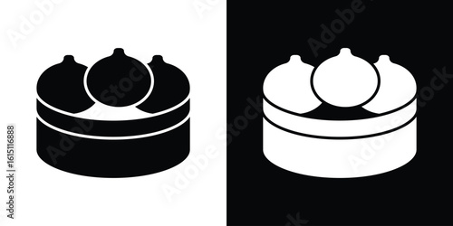 Xiao long bao icon, vector flat icon. Flat illustration.